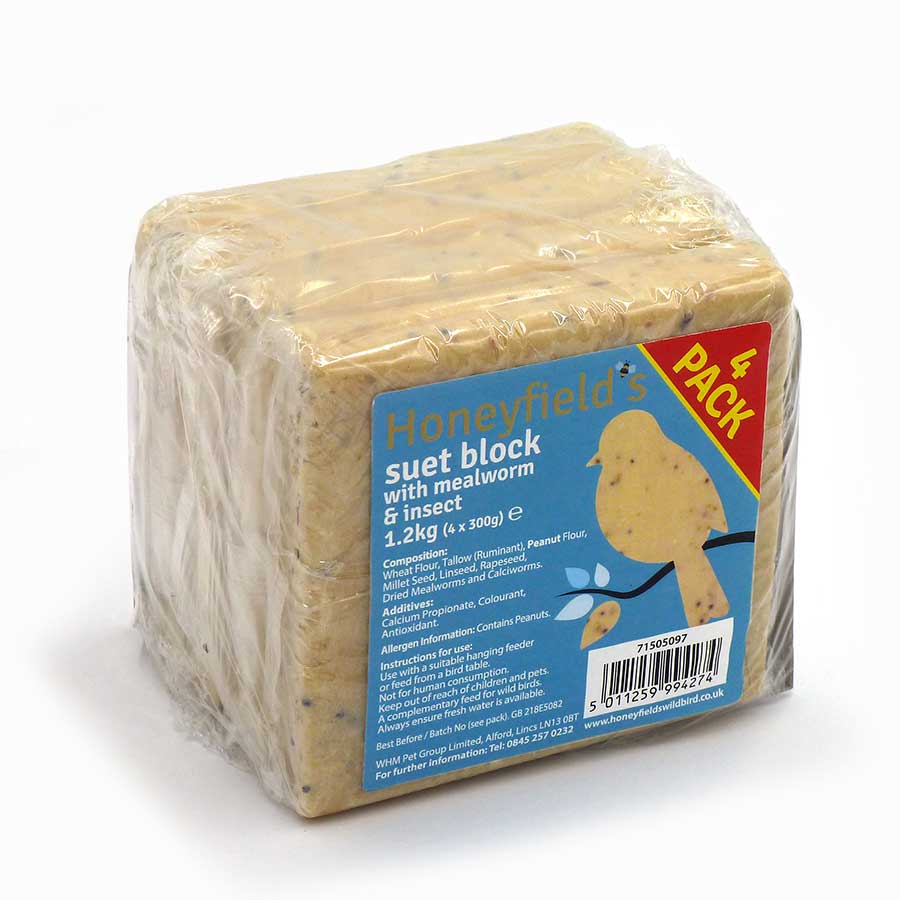Honeyfields Suet Block with Mealworm and Insect